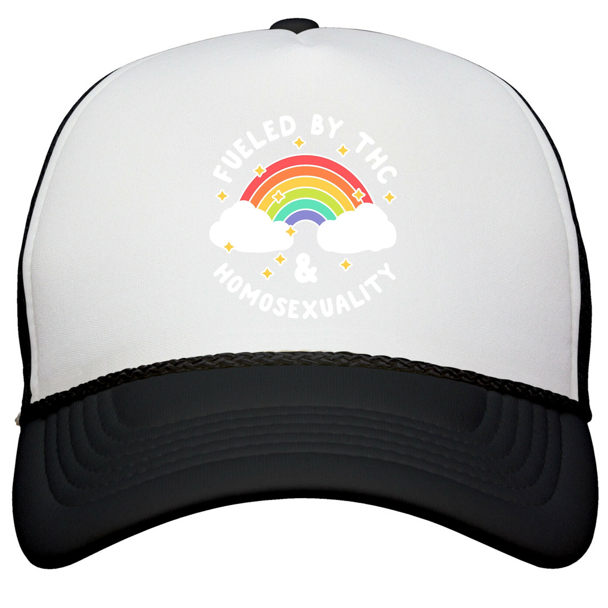 Fueled By THC & Homosexuality Snapback Trucker Hat